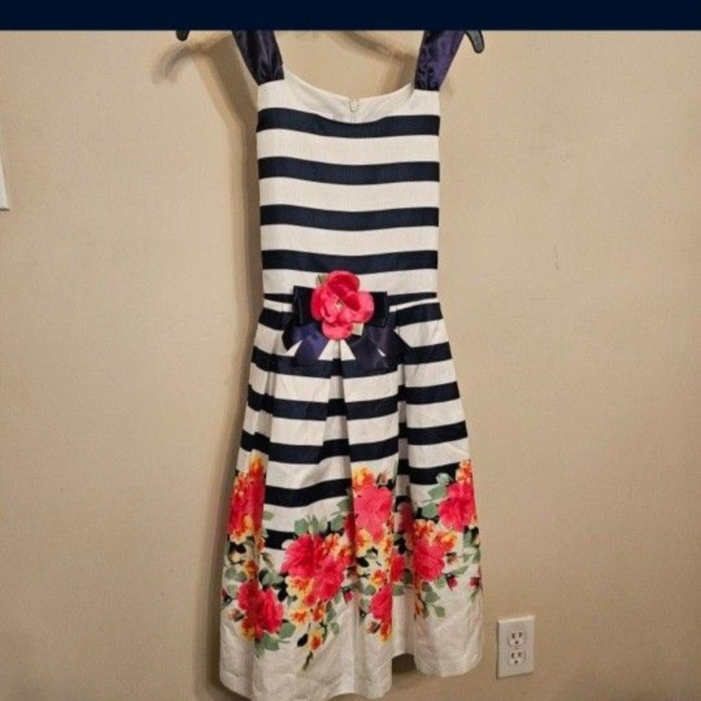 Bonnie Jean Blue A-Line Sundress with Cap Sleeves . Size 16 Girls.